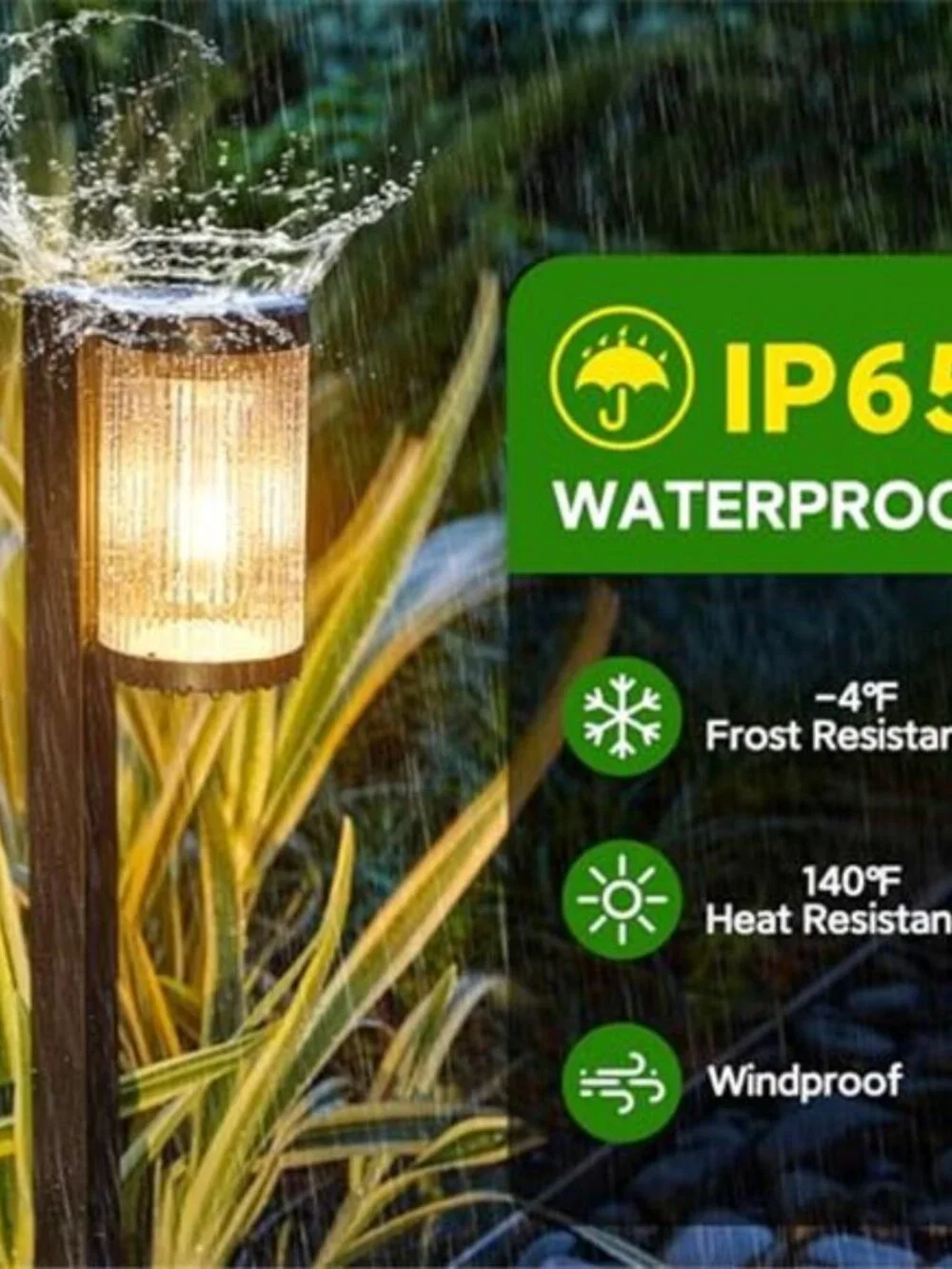 Solar Pathway Lights Outdoor Waterproof LED Garden Landscape Lights Auto On